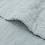 Couverture été gaze de coton Jacquart bleu Sea Green