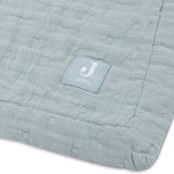Couverture été gaze de coton Jacquart bleu Sea Green