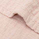 Couverture été gaze de coton Jacquart Wild Rose