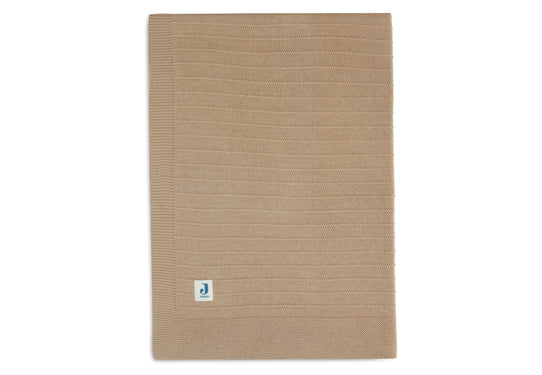 Couverture bébé tricot coton bio Biscuit