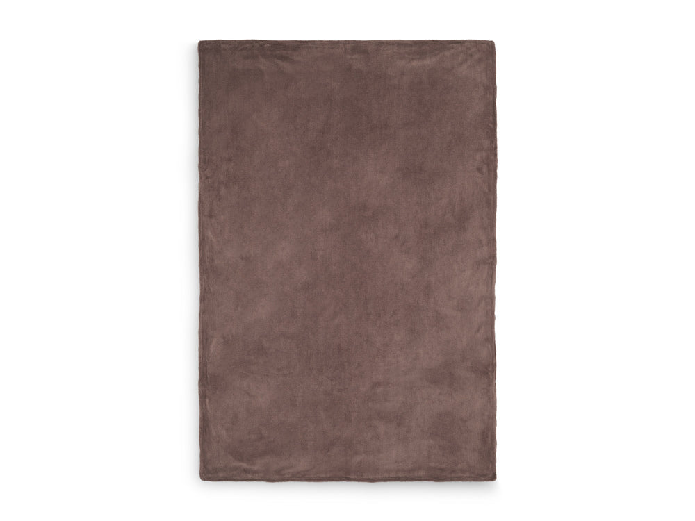 Couverture bébé tricot coton doublée polaire Chestnut