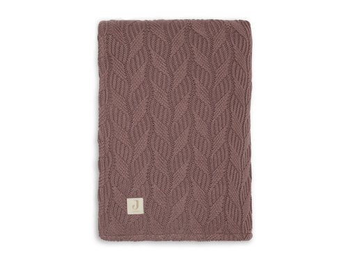 Couverture bébé tricot coton doublée polaire Chestnut
