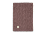 Couverture bébé tricot coton doublée polaire Chestnut