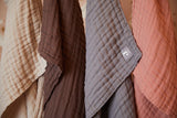 Grande couverture bébé gaze de coton - Chestnut