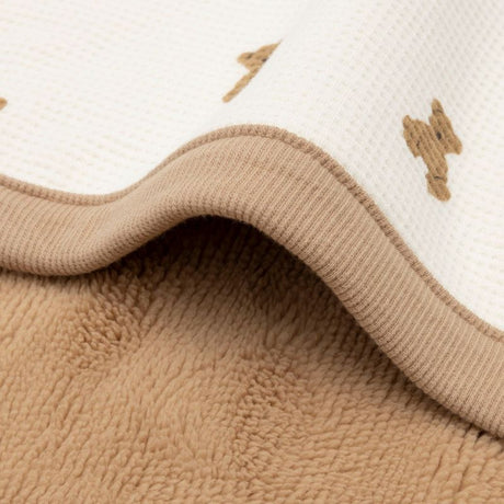 Couverture bébé gauffré pilou mini teddy bear