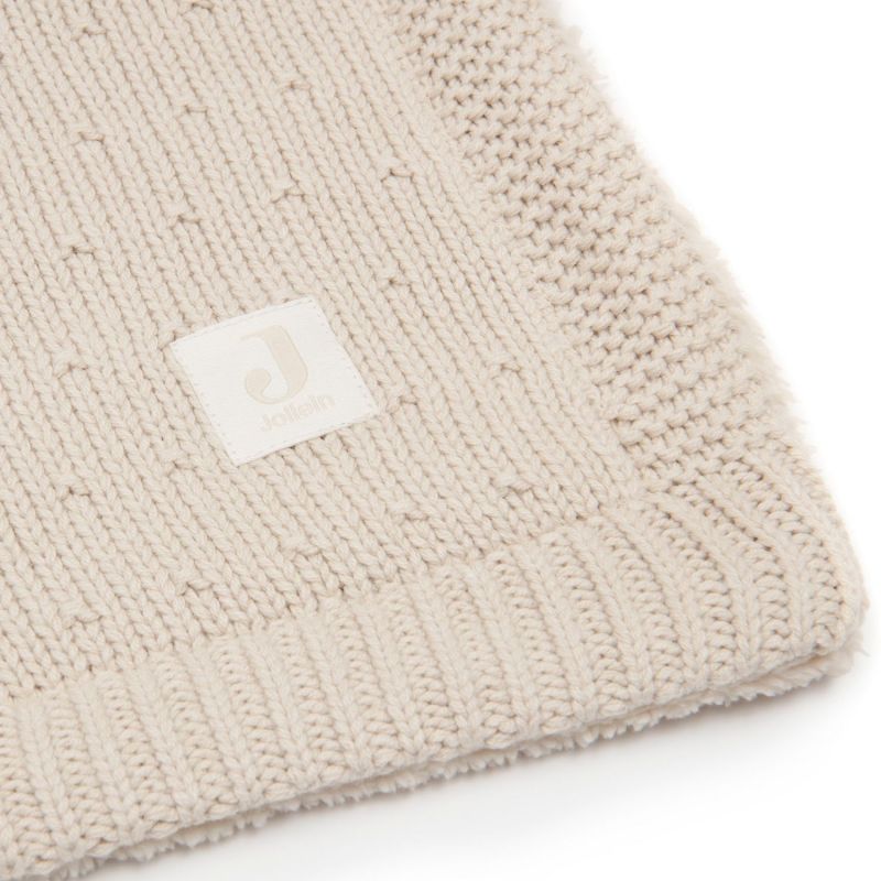 Couverture bébé doublée pilou Sprinkle Knit - Sand