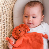 Doudou plat coton bio lion