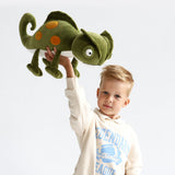Peluche caméléon vert
