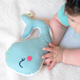 Hochet doudou baleine en coton bio