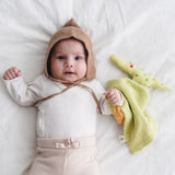 Doudou plat coton bio crocodile