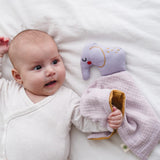 Doudou plat coton bio éléphant