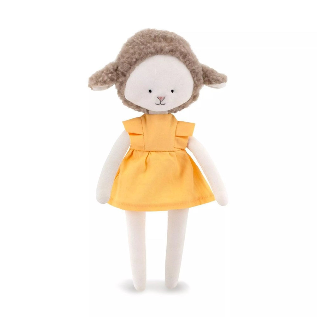 Peluche Zoé la brebis, robe jaune