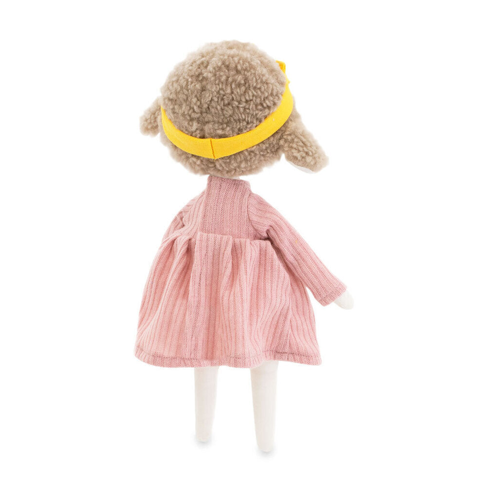 Peluche Zoé la brebis, robe rose