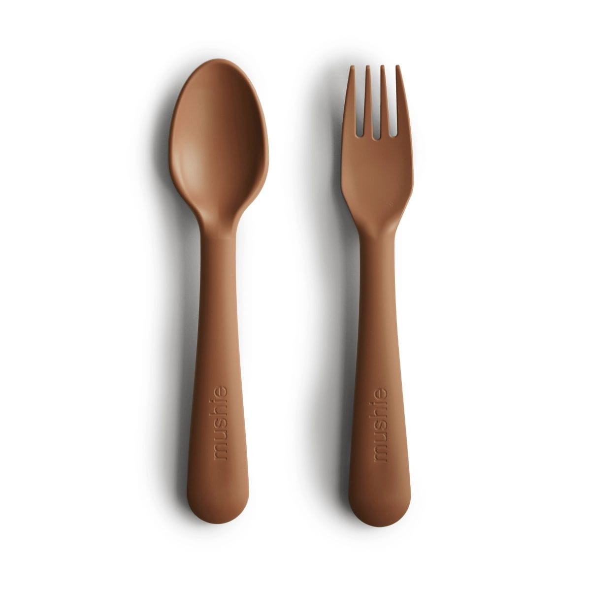 Ensemble fourchette et cuillère Caramel Mushie
