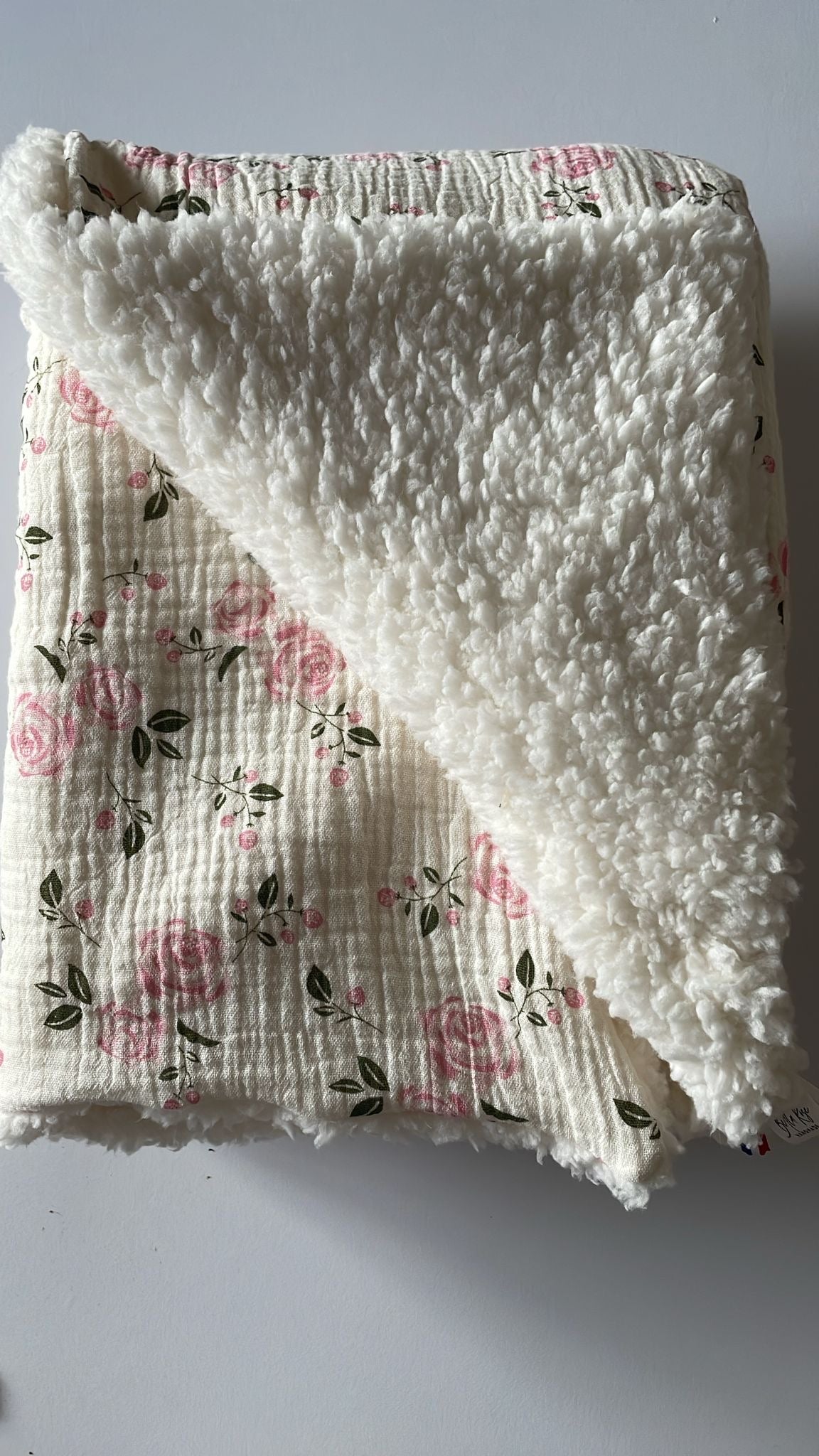 Couverture belle rose pilou