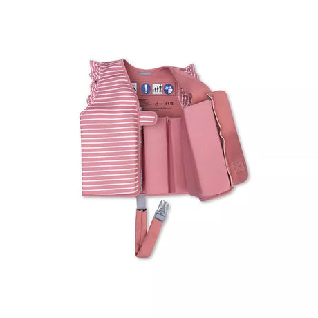 Gilet de natation rayures roses 1 - 2 ans