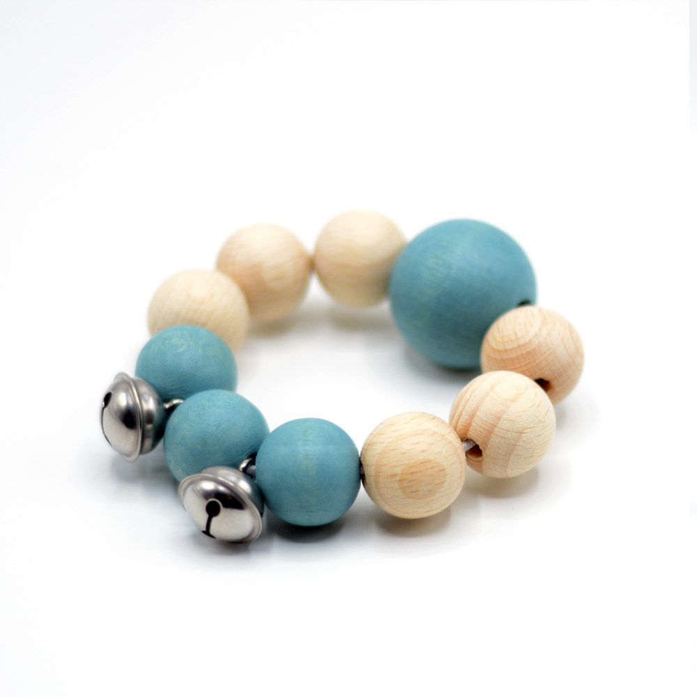 Hochet anneau de dentition Ding Ding bleu