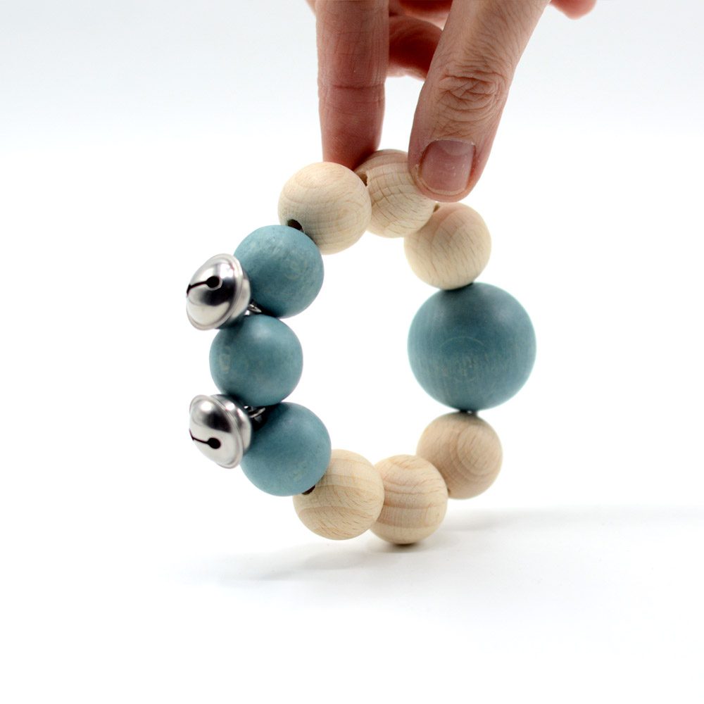 Hochet anneau de dentition Ding Ding bleu