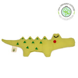 Hochet doudou crocodile en coton bio