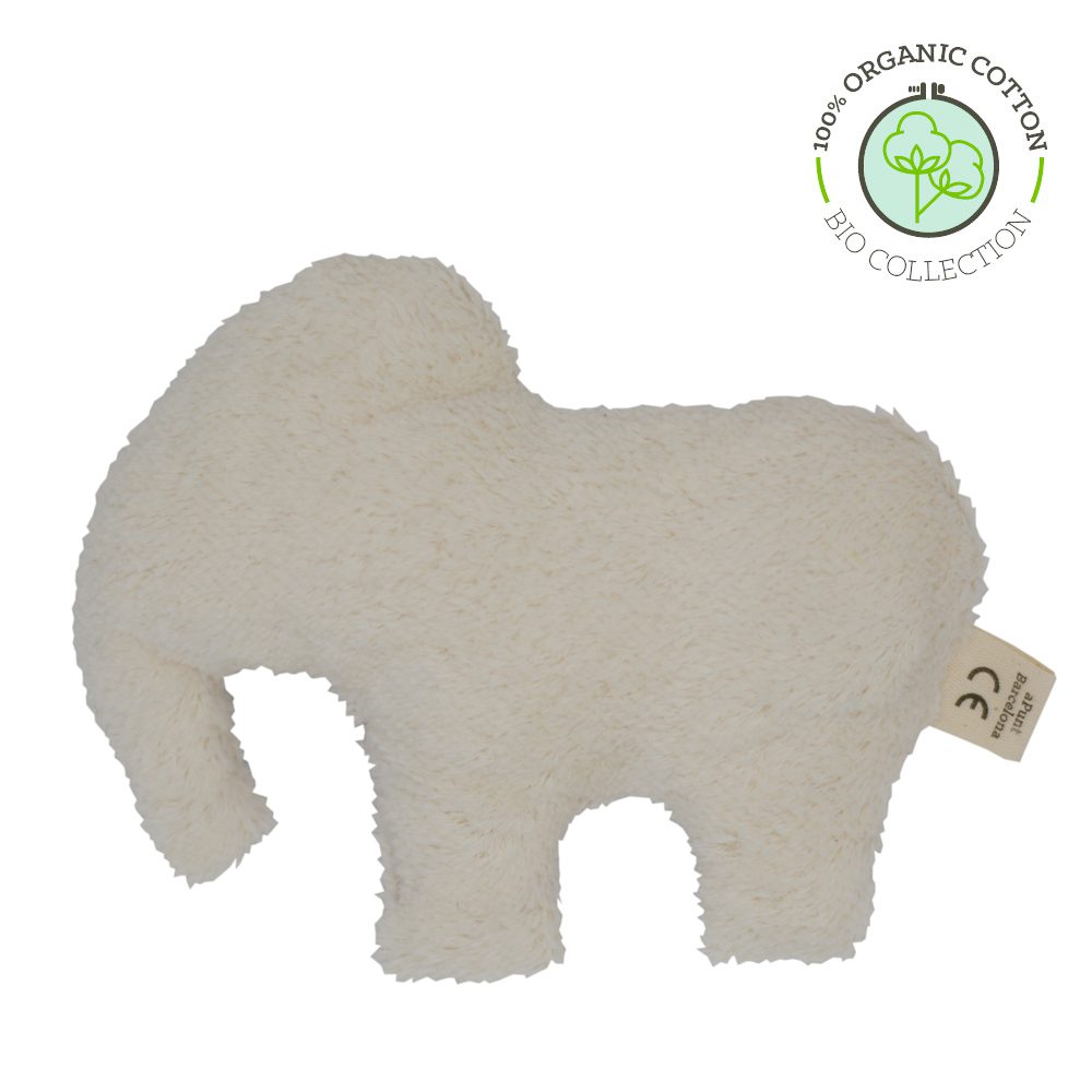 Hochet doudou éléphant en coton bio
