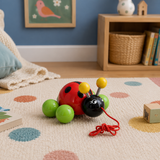 Jouet à tirer coccinelle - made in France