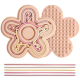 Jouet sensoriel en silicone fleurs Pastel