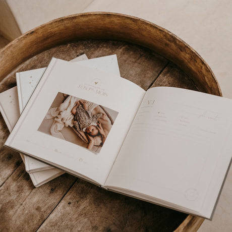 Livre de naissance - Beige - Petit amour Beige