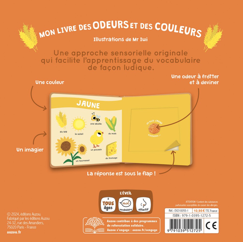 Mon livre des odeurs et des couleurs | La ferme