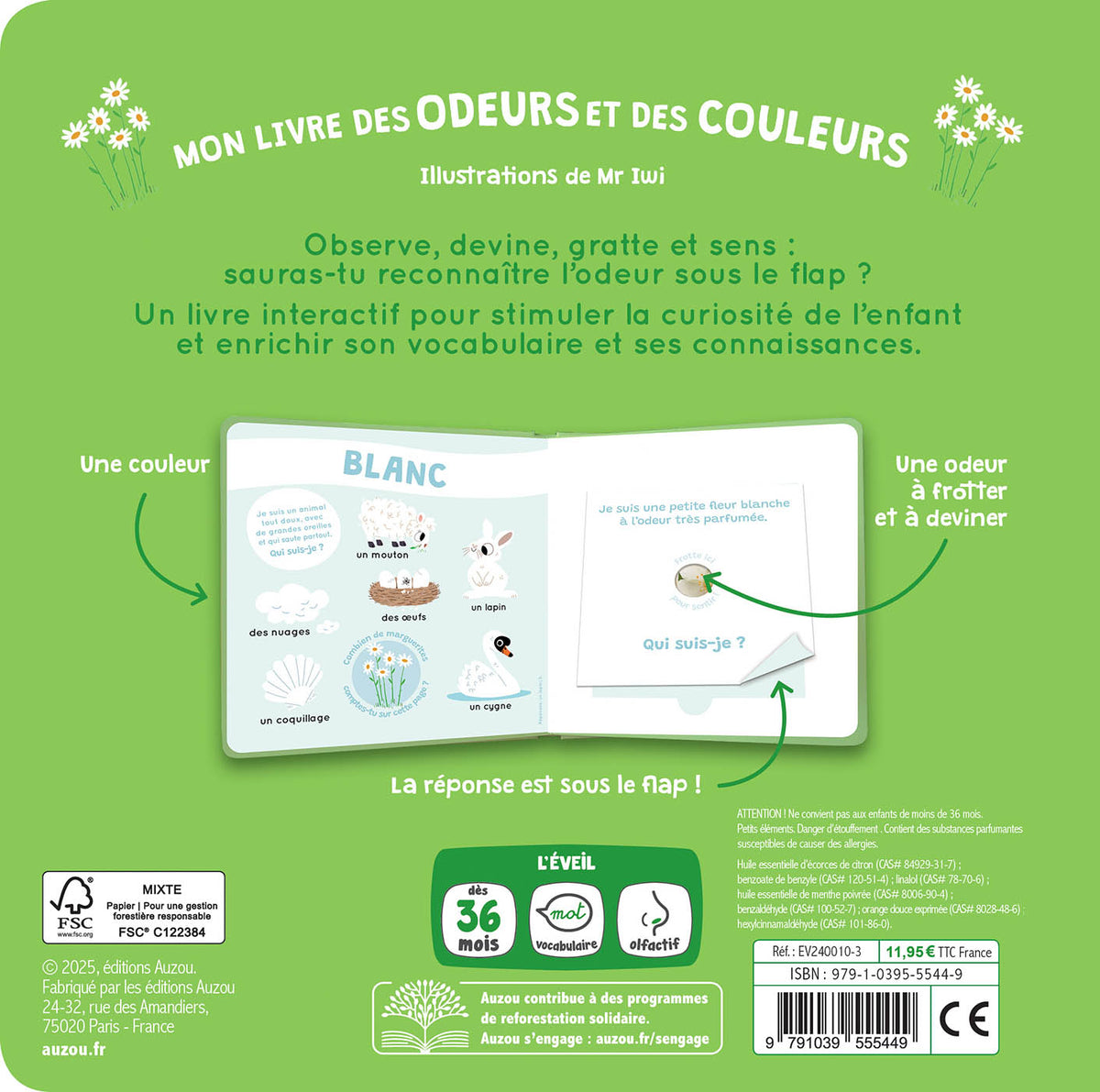 Mon livre des odeurs et des couleurs | La nature