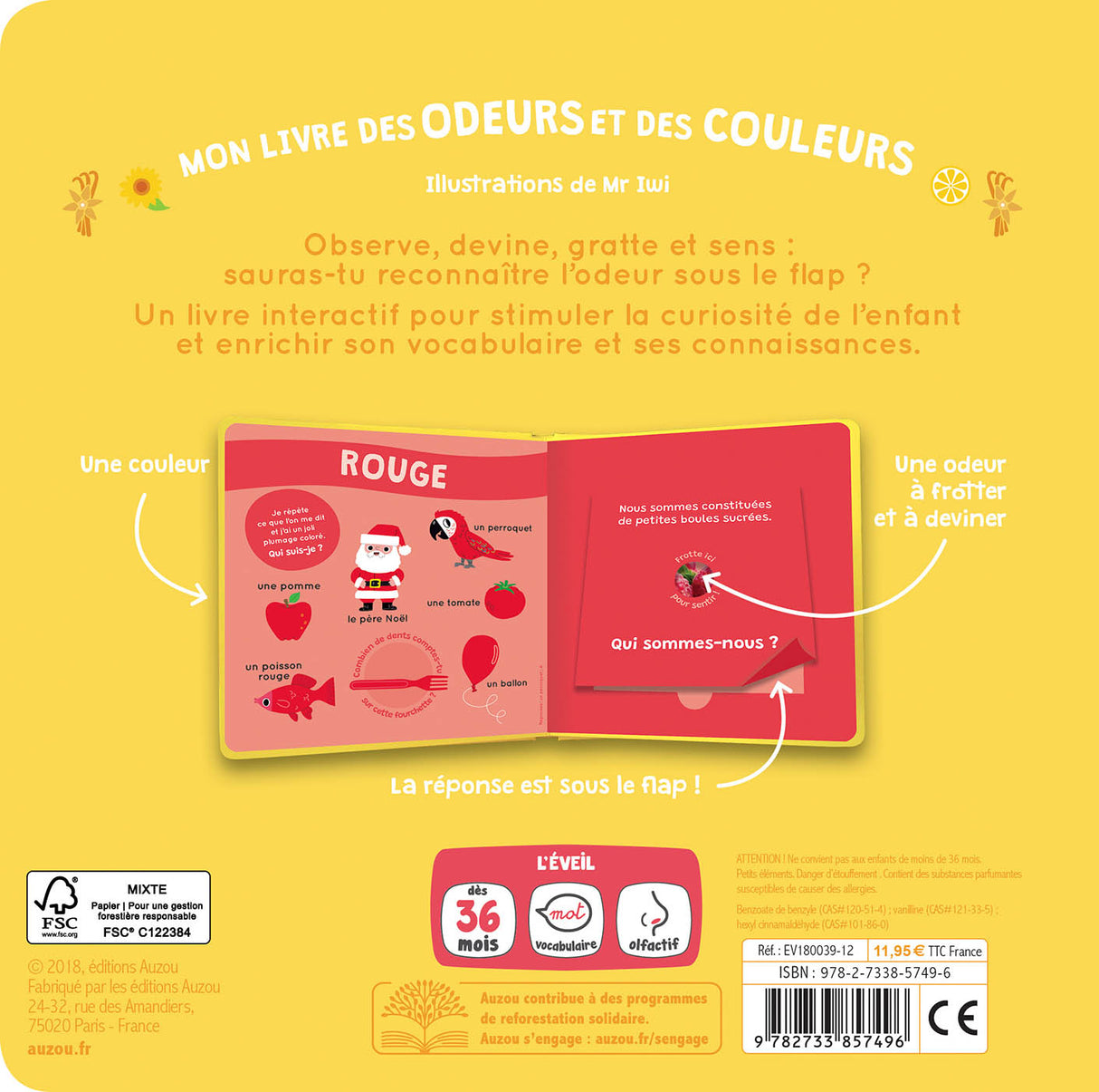 Mon livre des odeurs et des couleurs | Les premières odeurs