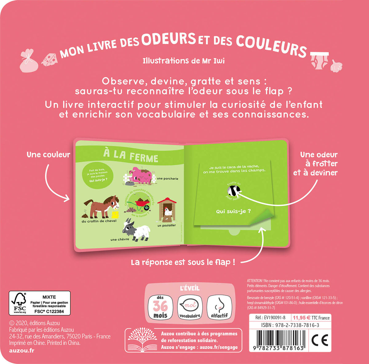Mon livre des odeurs et des couleurs | Le livre des odeurs qui puent
