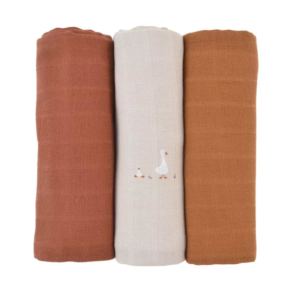 Lot de 3 langes coton bio Nils