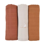 Lot de 3 langes coton bio Nils