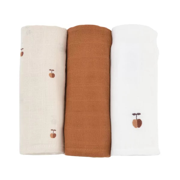 Lot de 3 langes coton bio Pom Pouce