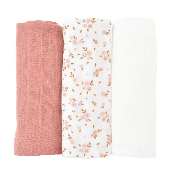 Lot de 3 langes coton bio Thais