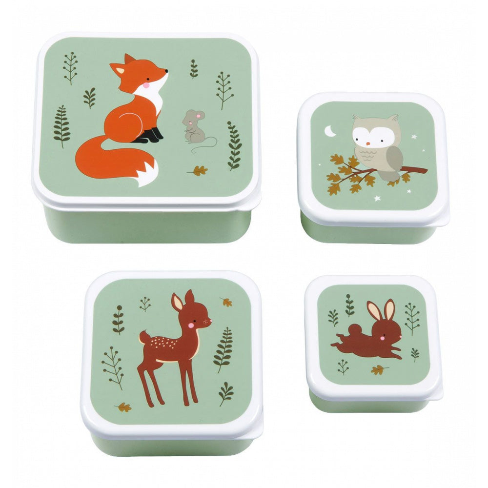 Lot de 4 boites à gouter forêt