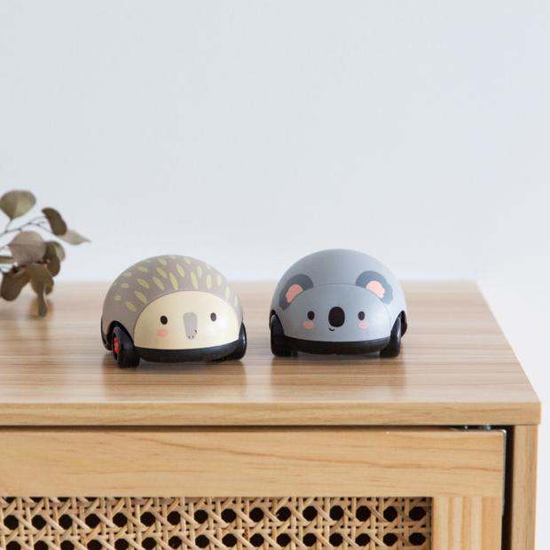 Lot de 2 voitures animaux