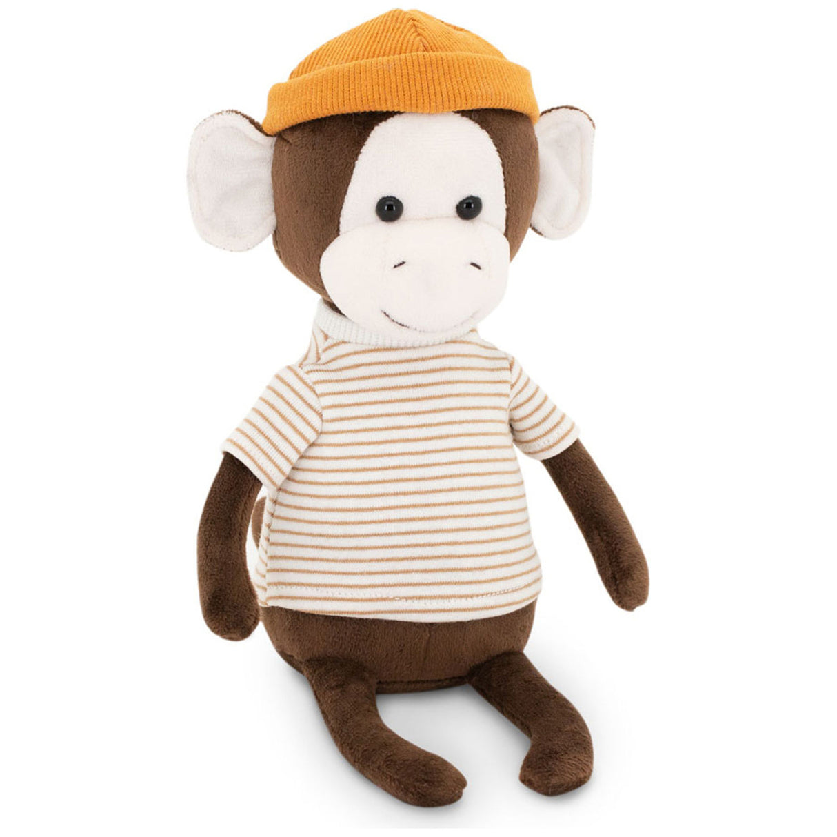 Peluche singe Charlie avec bonnet 25cm