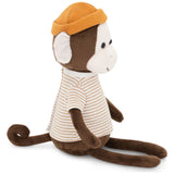 Peluche singe Charlie avec bonnet 25cm