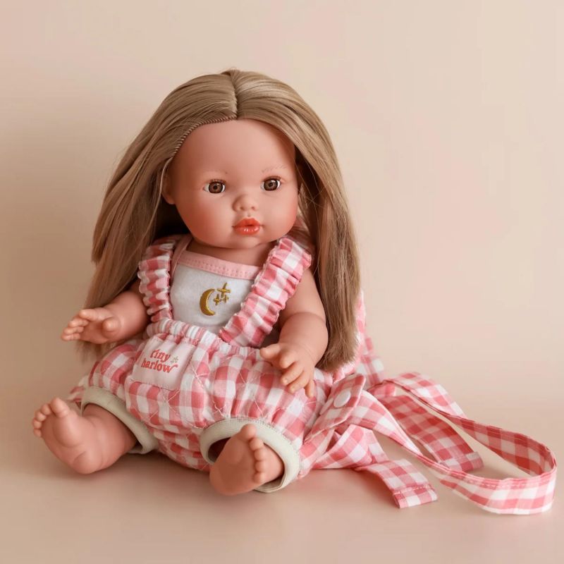 Porte bébé Vichy Rose pour poupée