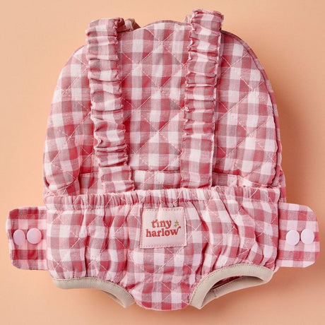 Porte bébé Vichy Rose pour poupée