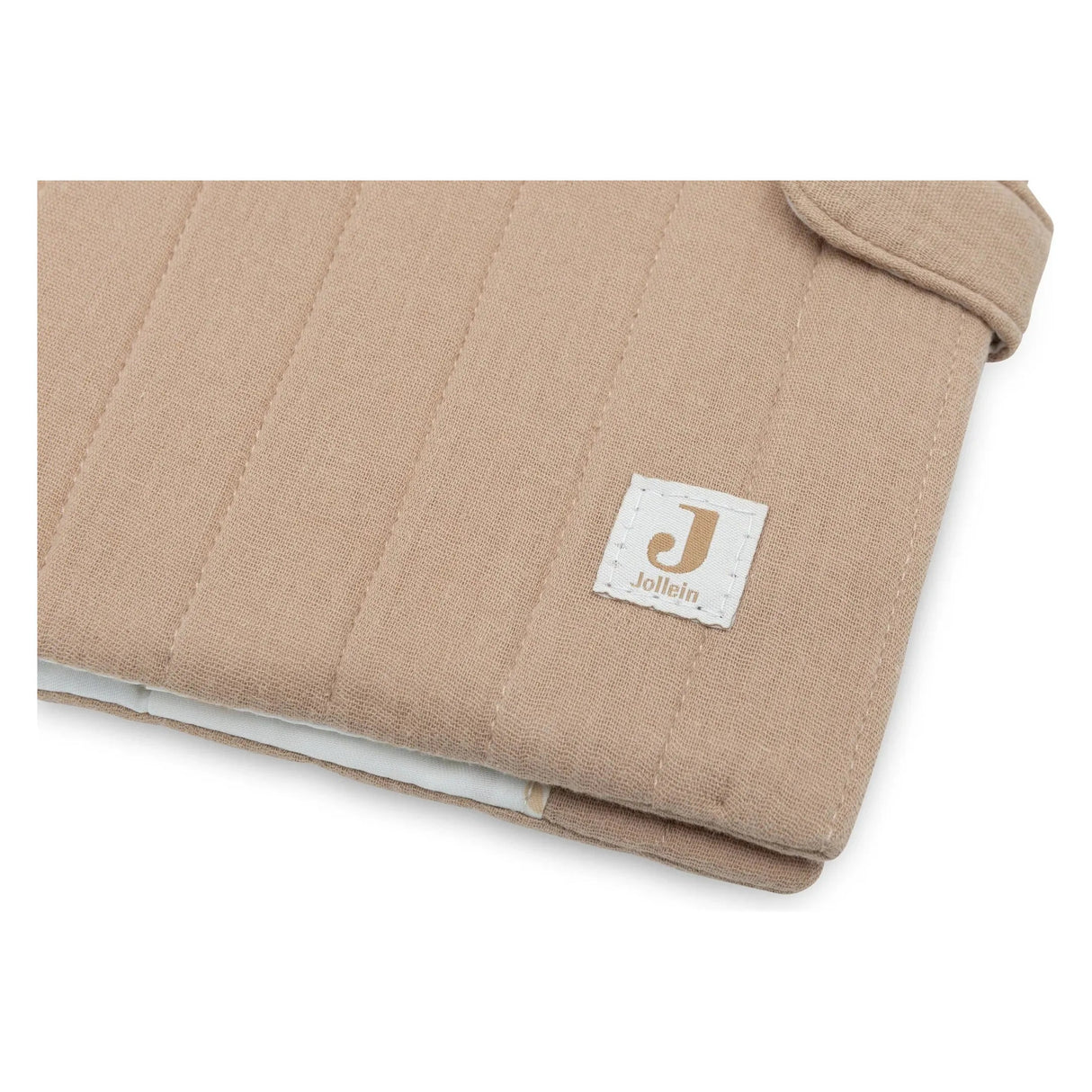 Protège carnet de santé gaze de coton- Biscuit