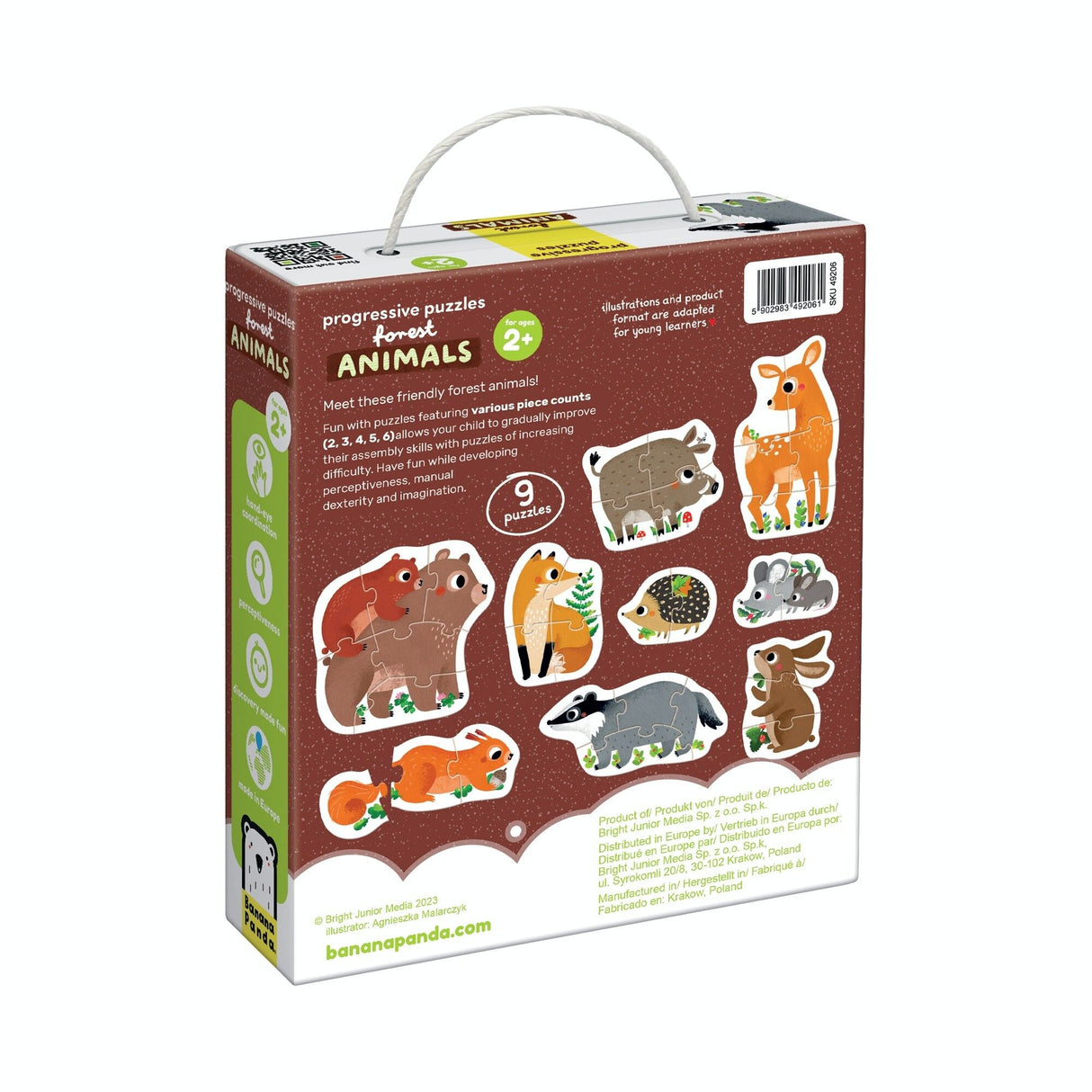 Puzzle animaux de la forêt 2 ans +
