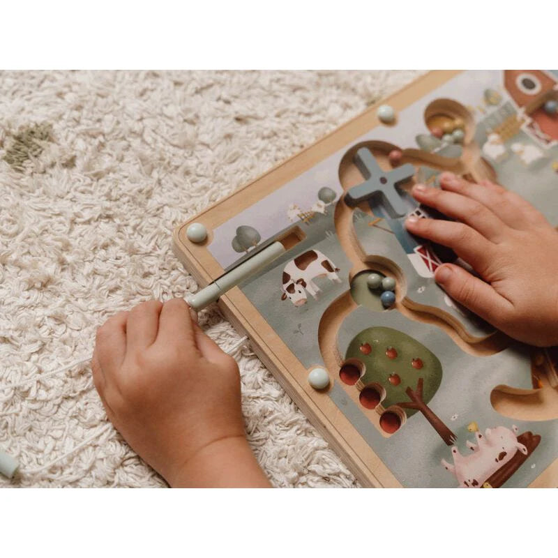 Labyrinthe magnétique en bois FSC - Little Farm