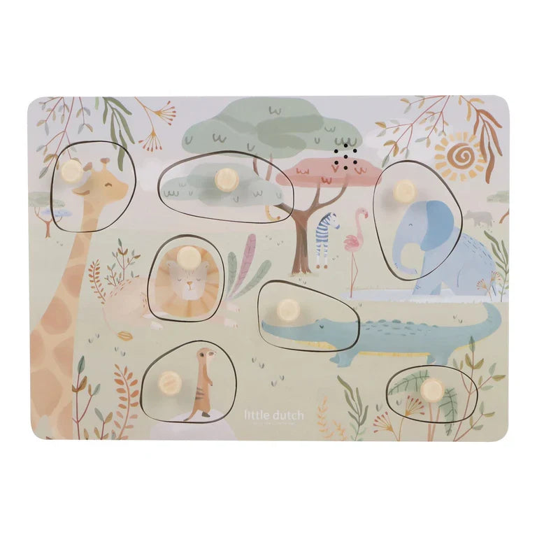 Puzzle sonore en Bois Safari Friends