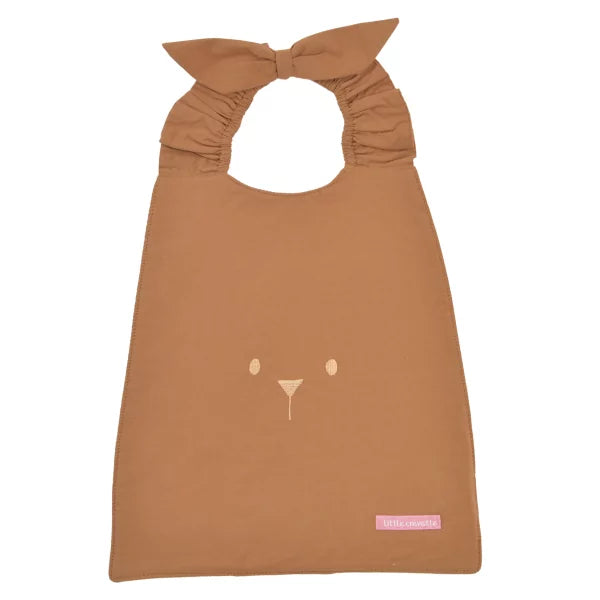 Bavoir élastiqué ourson caramel