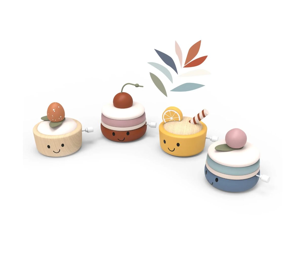 Spinning Cupcake en bois