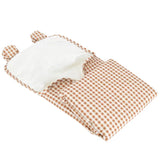 Tapis à langer nomade ourson vichy pom pouce