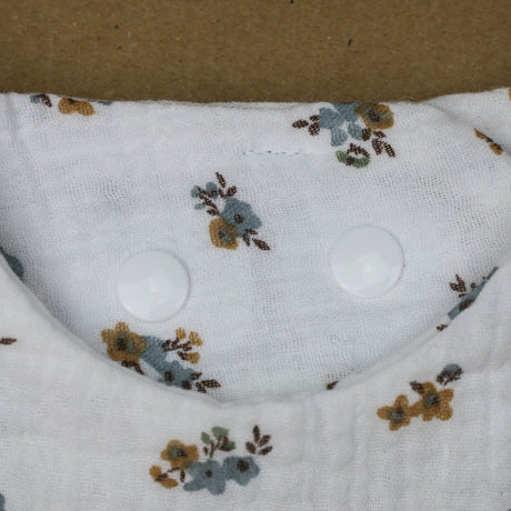 Bandana petites fleurs bleu et marron