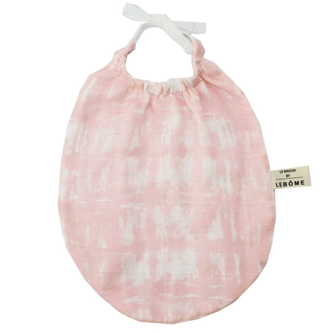 Bavoir James rose coton bio organic fabriqué en France Lebome